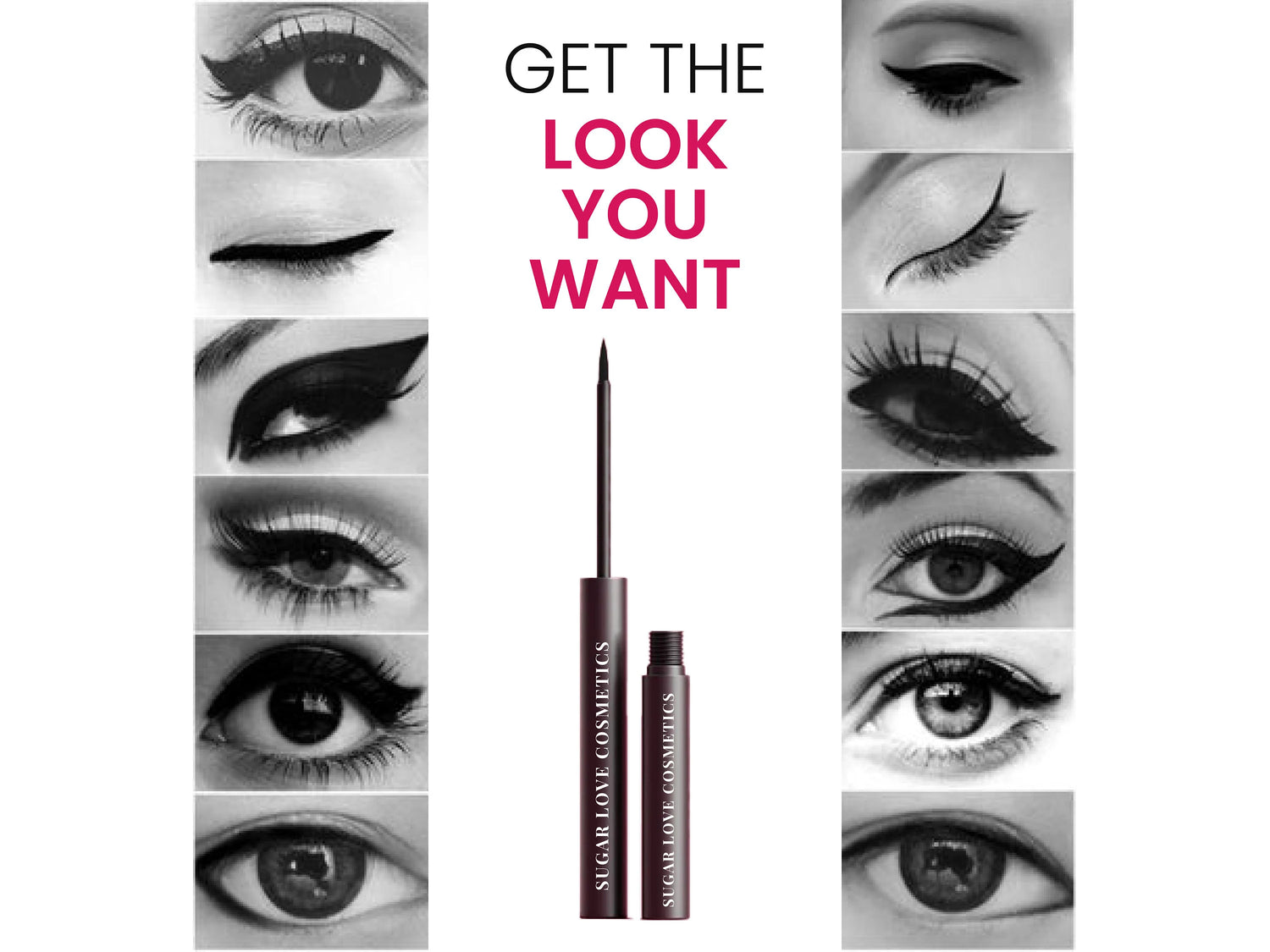 Waterproof Eye Liner & Mascara – Long-Lasting, Bold Color, Vegan & Cruelty-Free Sugar Love TM